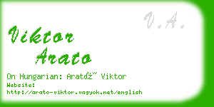 viktor arato business card